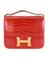 Constance 24 In Alligator Rouge H, &pound;17,000, Handbags, Red, Alligator, Front view